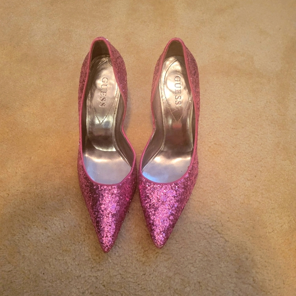 Guess Purple Sparkle Heels
